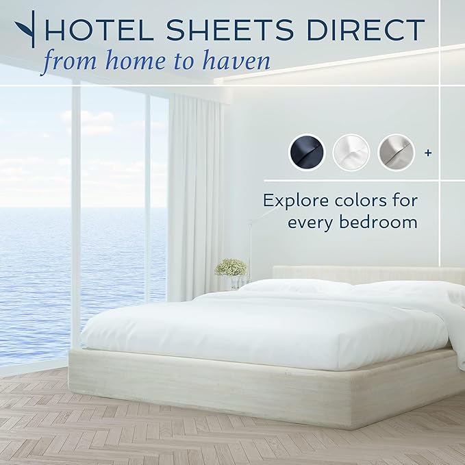 Hotel Sheets Direct 4 Piece Bed Sheet Set Full Size, 100% Viscose Derived from Bamboo Sheets Set with 2 Pillowcases, Cooling & Breathable Luxury Bedding, Moisture-Wicking & Silky Soft, Dark Gray