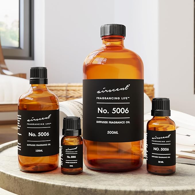 AirScent Diffuser Oil Inspired by TF's Ombre Leather - No. 5006 Perfume Dupe - Fragrance Oil Blend for Ultrasonic and Waterless Diffusers and Crafting - 30 ml, 1 fl oz Glass Bottle with Dropper