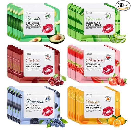 30 Pieces of Lip Masks,Hydrating Lip Sleeping Masks Lip Care Kit,Overnight Lip Masks for Dry Lips,Moisturizing Lip Moisturizer Lip Patches,Make Your Lips plumper