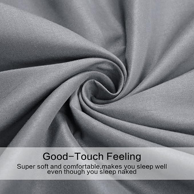 Twin Size Sheet Set - 3 Piece Set(Silver Gray),100% Brushed Microfiber 1800 Luxury Bedding,Hypoallergenic,Soft & Fade Resistant