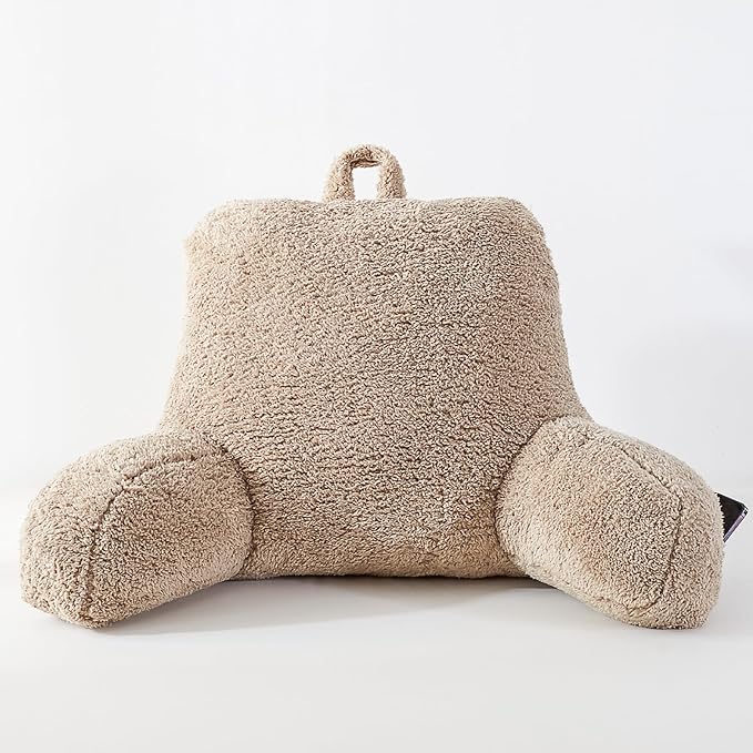 StarAneer Reading Pillow for Sitting in Bed, Back Pillow Reading Pillow with Arms & Back Support, Dorm Room Essential for Girls and Boys Bed Chair Pillow