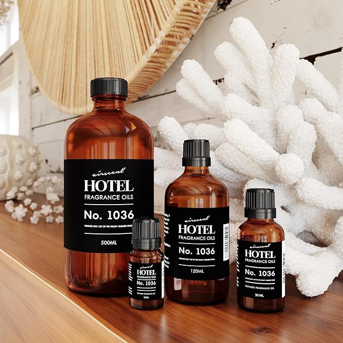 AirScent Hotel Diffuser Oil No. 1036 Inspired by The Las Vegas Venetian-Inpired Hotel - Premium Fragrance Oil for Ultrasonic and Waterless Diffusers and Crafting - 30 mL, 1 fl oz Glass Bottle