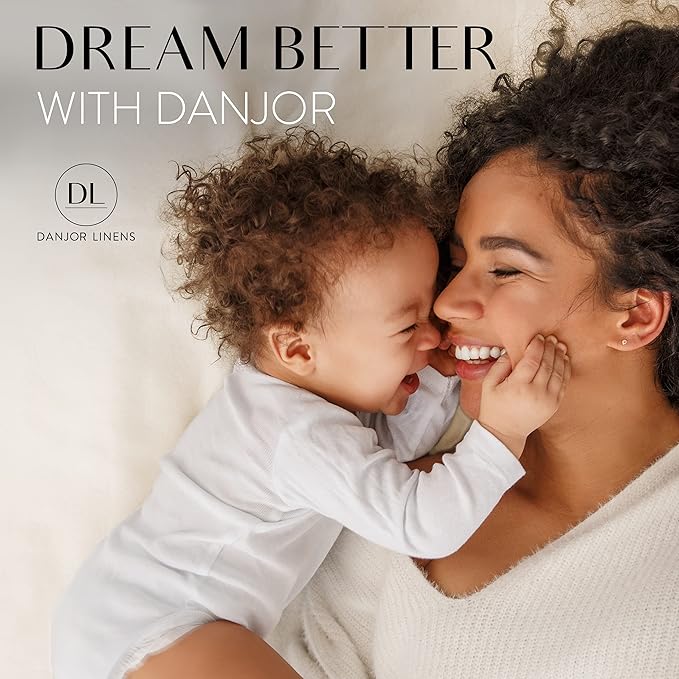 Danjor Linens Bed Sheet Set Twin XL for College Dorm Room, Back to School Items, Sheets with 2 Pillowcases, Lightweight Brushed Microfiber Deep Pockets, 4 Piece Bedding Sets, Cream