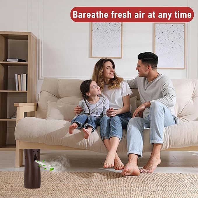 Automatic Air Freshener Spray Dispenser 3-Pack, Wall Mounted or Freestanding,Multiple Time Settings,Commercial and Home Use in Bathrooms, Offices, Living Rooms and Commercial Places (Wood, 1121)