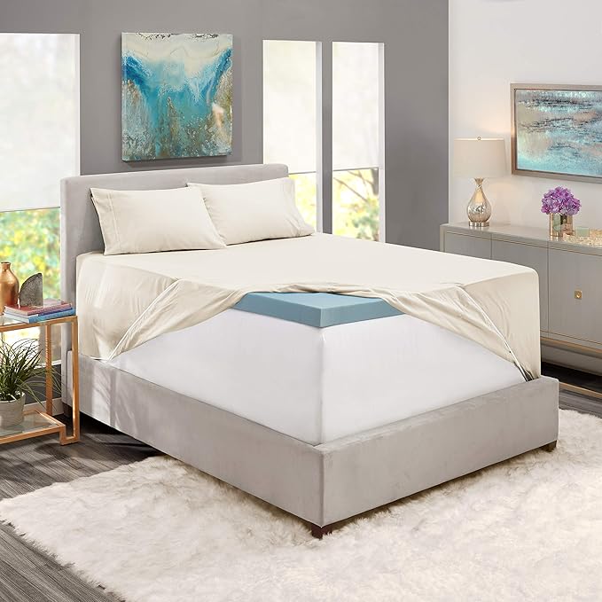Nestl Full Size Sheet Set, 4 Piece Extra Deep Pocket (18-24 inches), Microfiber, Hotel Luxury, Soft, Breathable, Wrinkle-Free, Easy to Care, Off White