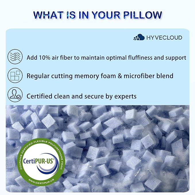 Cooling Memory Foam Pillows for Deep Sleep Bed Pillow forNeck Support with Removable & Washable Cover Cooling Pillow for Neck PainRelief Pillow for Shoulder & Back & Side Queen Pack of 1