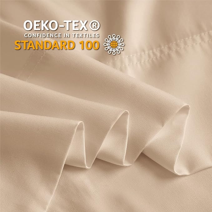 BEDELITE Pillow Cases Standard Size Set of 2, Rayon Derived from Bamboo, Cooling Pillow Cases for Hot Sleepers & Night Sweats, Breathable and Silky Soft Envelope Pillowcases(Taupe, 20"x26")