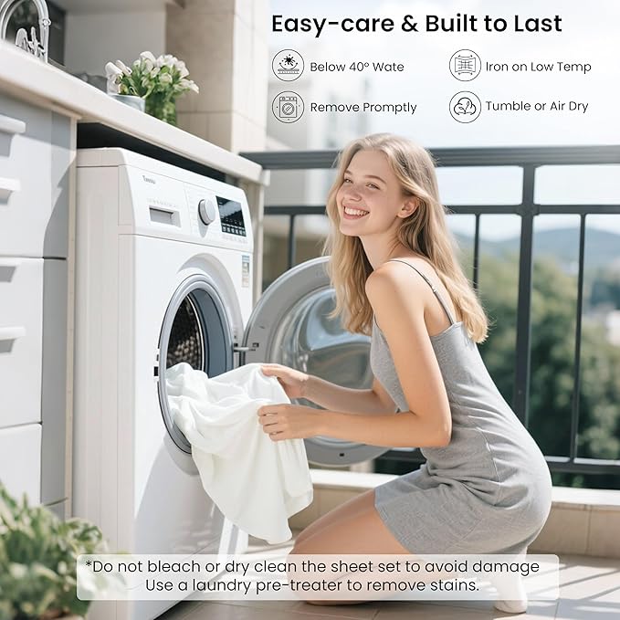 Love's cabin 4 Piece King Size Sheet Set, 100% Rayon Derived from Bamboo, Cooling & Breathable, Soft Silky Deep Pocket up to 16", Hotel Luxury Bedding for Hot Sleepers, Sea Glass