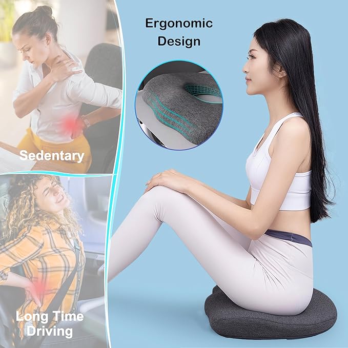 Bed Sore Cushions For Butt, Bedsore Pressure Relief Pillow for Sleeping and Sitting, Donut Pillow Cushion for Bed Sores on Buttocks, O Shaped Opening Tailbone Pillow, Butt Pillows For Sitting Tailbone