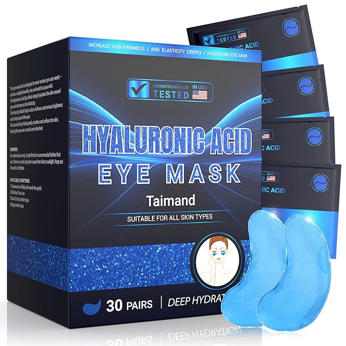 Taimand Under Eye Patches (30 Pairs), Under Eye Mask for Puffy Eyes and Dark Circles, Eye Masks with Collagen, Hyaluronic Acid