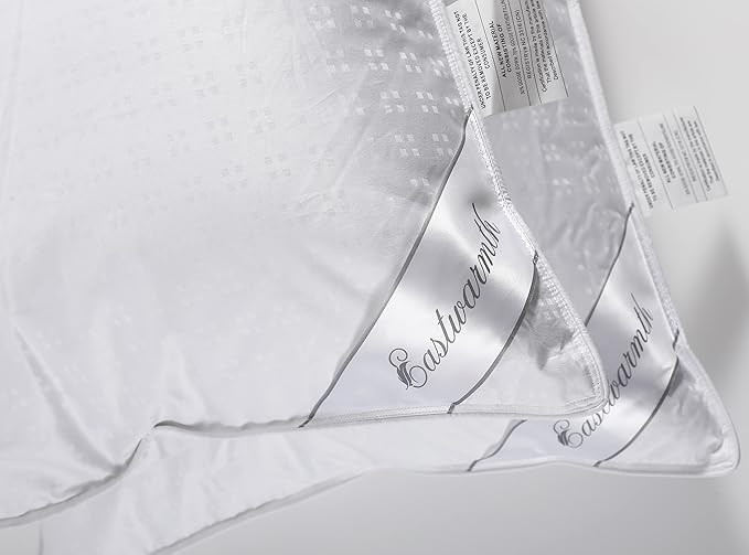 Natural Goose Down&Feather Pair Pillows Insert, Set of 2 Bedding Soft Pillows 100% Soft Cotton King 20x36in