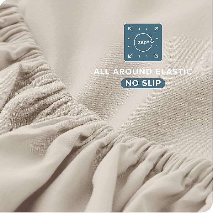 Bare Home Twin Sheet Set - 1800 Ultra-Soft Microfiber Twin Bed Sheets - Double Brushed - Deep Pockets - Easy Fit - 3 Piece Set - Bedding Sheets & Pillowcases (Twin, Wheat)