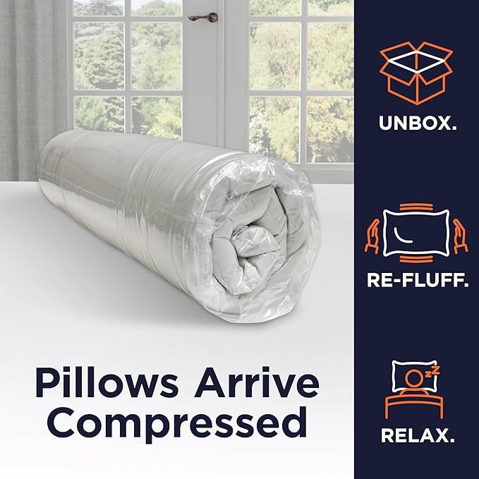 Amazon Basics Soft Supportive Long Body Pillow for All Position Sleepers, Machine Washable, 20 x 54 inches, 1-Pack