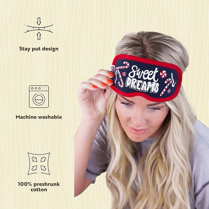 Lazy One Women's Cotton Face Mask for Sleep, Washable Sleeping Mask for Adults