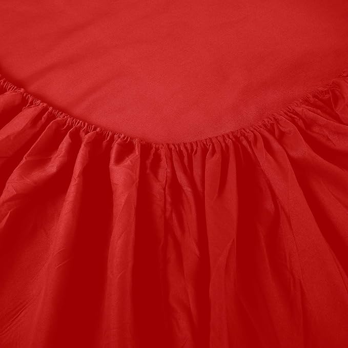 Sfoothome King Sheets Set - Hotel Luxury 4-Piece Bed Set, Extra Deep Pocket, 1800 Series Bedding Set, Wrinkle & Fade Resistant, Sheet & Pillow Case Set (King, Red)
