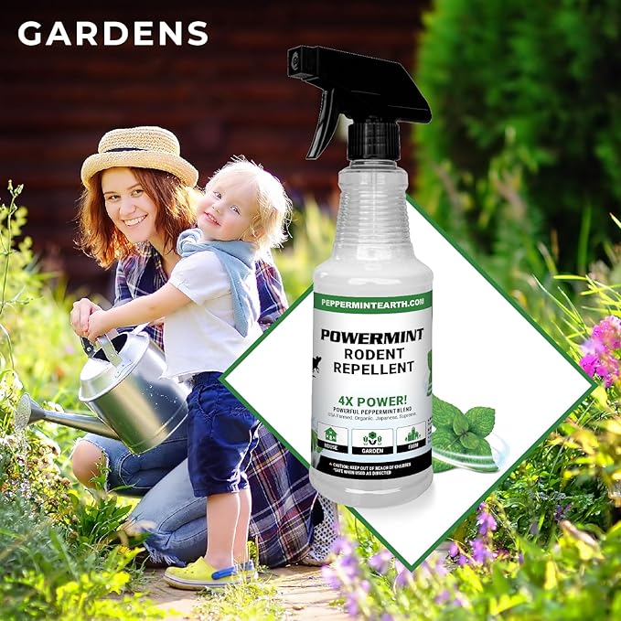Powermint 16 Oz Peppermint Oil Rodent Repellent Spray