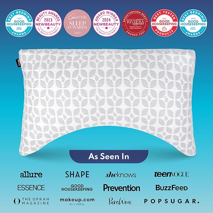 BLISSY Adjustable Memory Foam Pillow for Sleeping (King Size) - Cooling Gel Pillows for Side Sleepers with Shredded Foam for Customizable Loft - CertiPUR-US & Oeko-TEX