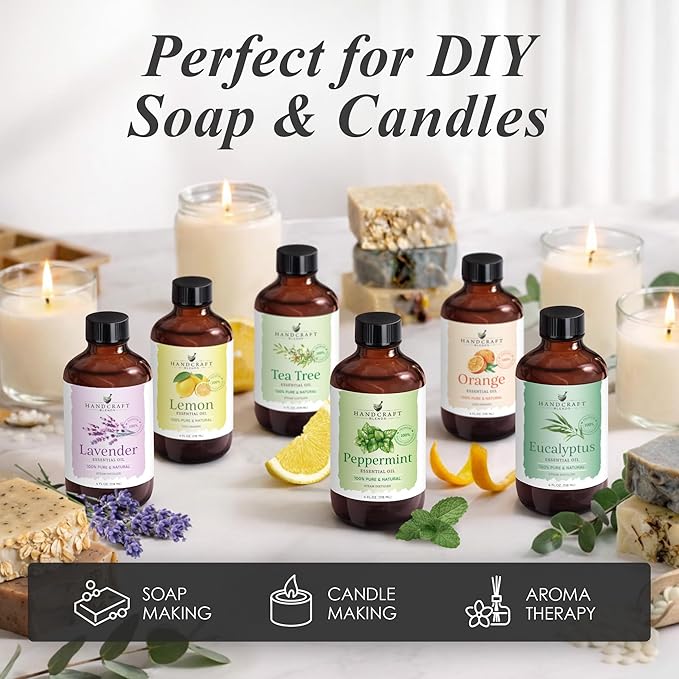 Handcraft Blends Eucalyptus Essential Oil – Huge 4 Fl Oz – 100% Pure and Natural – Premium Grade Essential Oil for Diffuser and Aromatherapy, Skin, Massage, Candle and Soap Making Fragrance