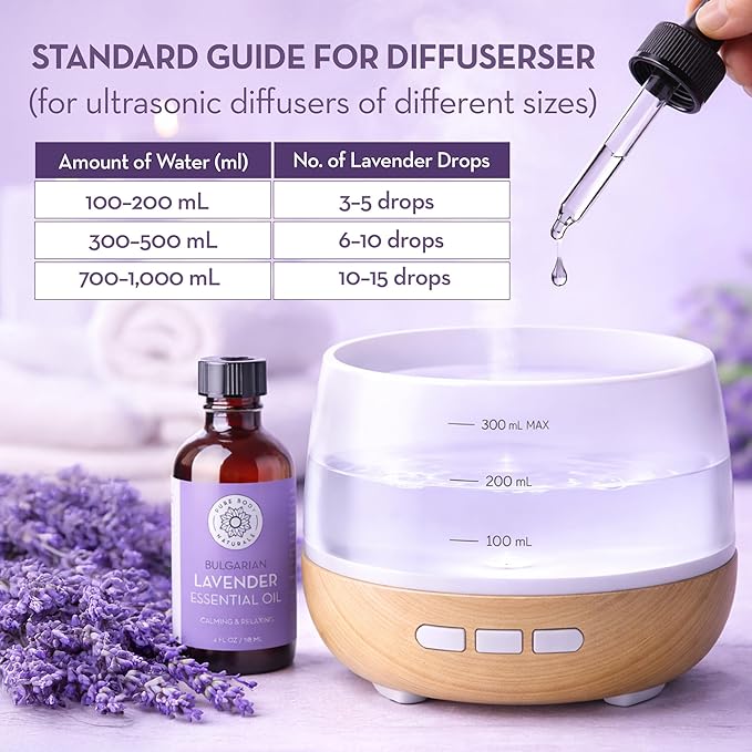 Pure Body Naturals Bulgarian Lavender Essential Oil, 4 Fl Oz - Therapeutic Grade 100% Pure Lavender Essential Oil from Bulgaria – for Diffuser, Aromatherapy & DIY