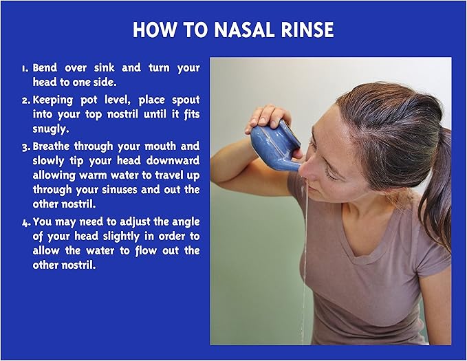 Baraka Breathe Easy Kit - Ceramic Neti Pot, 4ml Sinus Rejuvenation Oil for Sinus Relief & 5ml Steam Oil to Open Lungs, Aromatherapy & Allergy Relief, Essential Oils Blend, Light & Easy to Use - Purple