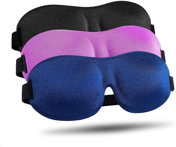 Sleep Mask for Side Sleeper 6 Pieces, 100% Blackout 3D Eye Mask for Sleeping, Night Blindfold for Men Women