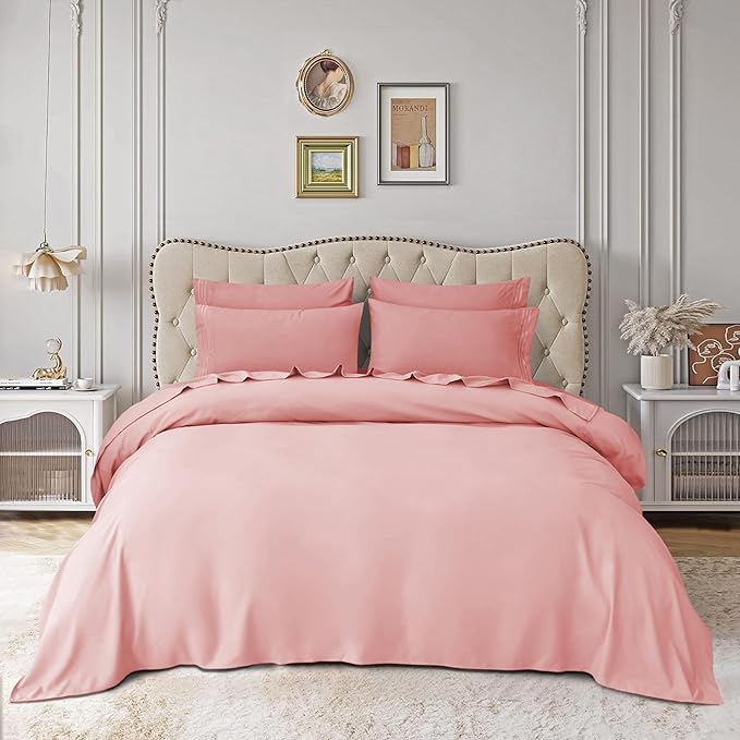 Mocassi Pillowcases 1800 Premium Hotel Quality - Easy Care, Smooth Weave, Wrinkle and Stain Resistant, Easy Slip-On, 2-Piece Set, Standard/Queen Pillowcase, Dusty Rose