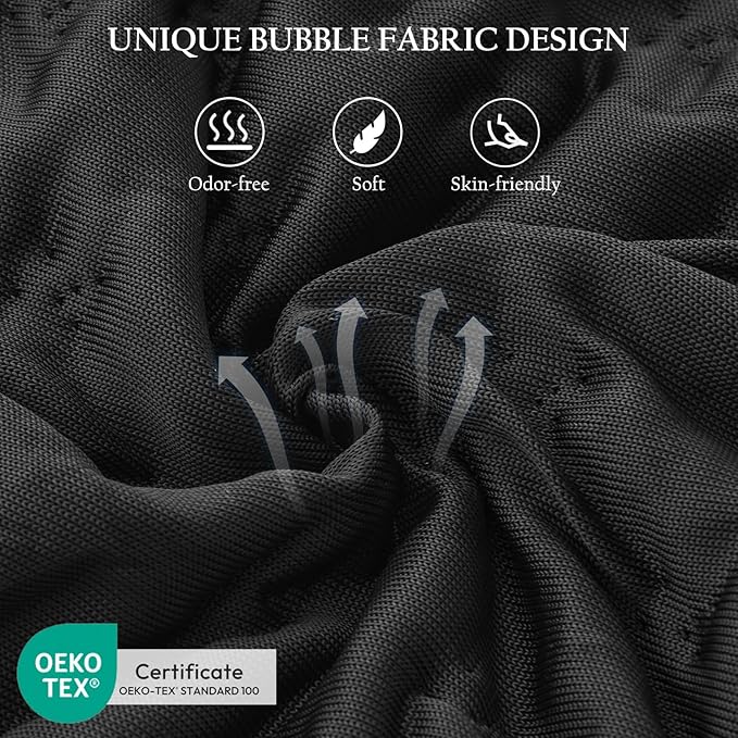 Cooling Side Sleeper Pillow for Neck and Shoulder Pain, Luxury Shredded Memory Foam Curved Gusseted Bed Pillows for Sleeping Adjustable Queen Size - Washable Cover Crescent Black