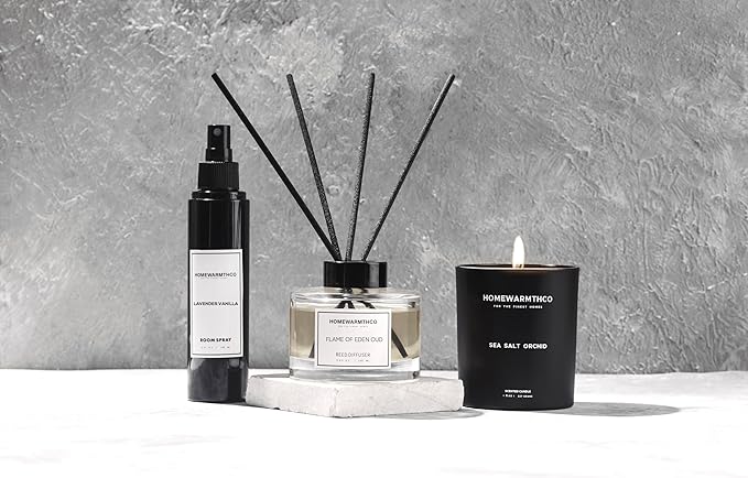 Gardenia Reed Diffuser Set - Luxury Fragrance Reed Diffusers for Home. Office, Bathroom, Kitchen and Home Decor - Long-Lasting Scent with Non-Toxic Oils (5.63 oz, 160ml)