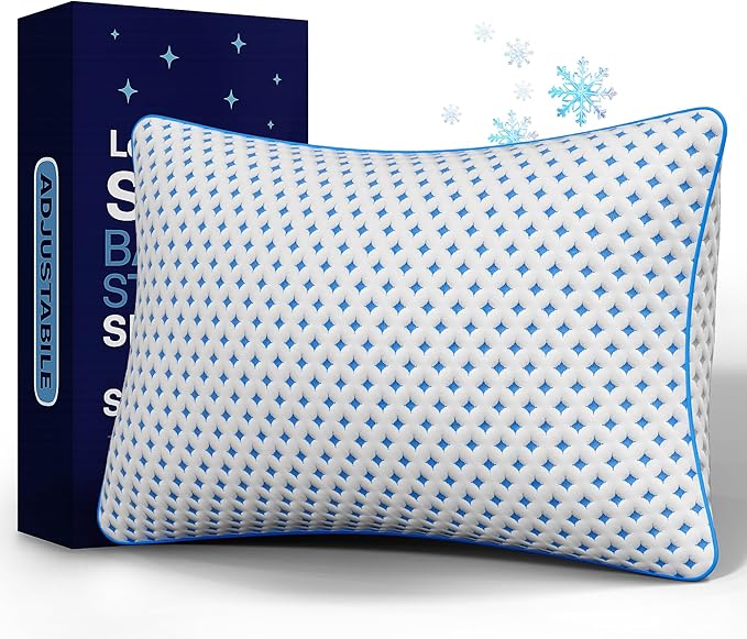 Memory Foam Pillow – Adjustable Loft Cooling Pillow King Size 1 Pack for Sleeping, Firm, Supportive, and Breathable Design for Hot, Side, Back, and Stomach Sleepers