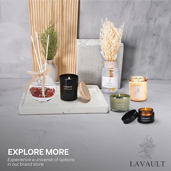 Lavault Reed Diffusers for Home Freshening - Long-Lasting Scent - Fragrance Diffuser for Home or Office - Creates a Relaxing Atmosphere - Red Sphere Oil Reed Diffuser - Red - Magic Space Aroma