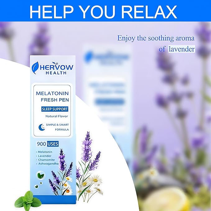 【HERVOW】 Portable Aromatherapy Diffuser for Essential Oils – 900 Uses Long Lasting, No Electricity, Natural Mint Lavender Chamomile, for Home Car Office Travel, Calming Air Freshener Gift