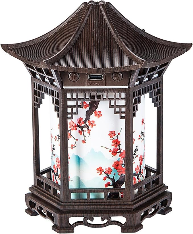 Essential Oil Diffusers, Chinese Lantern Essential Oil Diffuser & Night Light - 160ml 2-in-1 Humidifier With Dual Color Temperatures & Adjustable Mist Modes, Brown, Diffusers, Aroma Diff