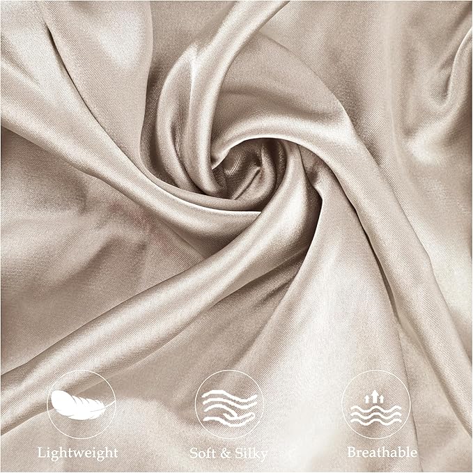 Satin Pillowcase for Zelimun Cervical Pillow, Ergonomic Case, Smooth & Soft Sleeping Pillowcase, Champagne Pillow Cover with Zipper