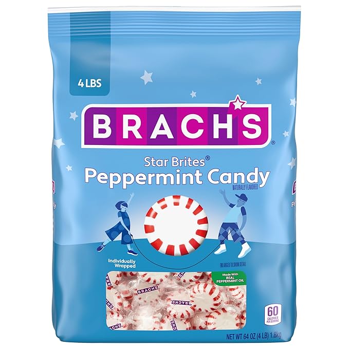 Brach's Star Brites, Peppermint, Individually Wrapped, Made With Real Peppermint Oil, 64oz, 360ct