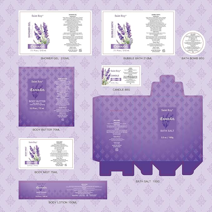 Mothers Day Gifts for Women, 21Pcs Spa Gifts for Women, Lavender Bath and Body Gift Basket, Spa Gifts for Woman Bath and Body Care Set, Relaxing Sets for Mom, Spa Kit, Birthday, Christmas, Anniversary