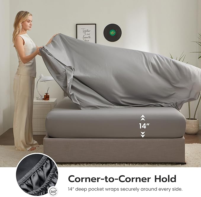 JOIEDOMI King Size Comforter Set with Sheets Black, 7 Pieces King Bedding Set with 1 Down Alternative Comforter, 1 Flat Sheet, 1 Fitted Sheet, 2 Pillowcases and 2 Pillow Shams Bed in a Bag All Seasons