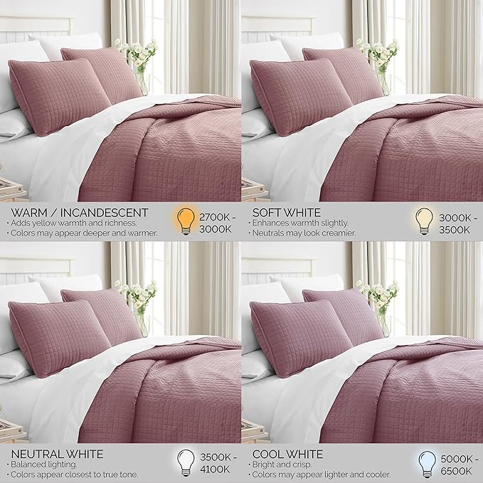 Southshore Fine Living, Inc. Oversized King Quilt Set, Lavender Quilt Bedspread King/California with 2 Matching Pillow Shams, Machine Washable Bedding, Soft & Cozy Coverlet, Lavender