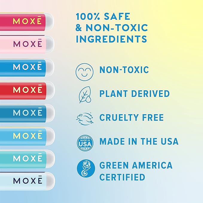 MOXĒ Nasal Inhaler Bundle, 8 Essential Oil Blends, Aromatherapy Sticks, Warming & Cooling Fragrances, Undiluted Oil, Natural Ingredients, Made in USA…