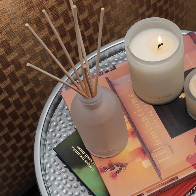 Lifetherapy Transformed Reed Diffuser, 8 oz - Inspiring Fragrance Scent, Natural Essential Oils, Ideal for Home or Office