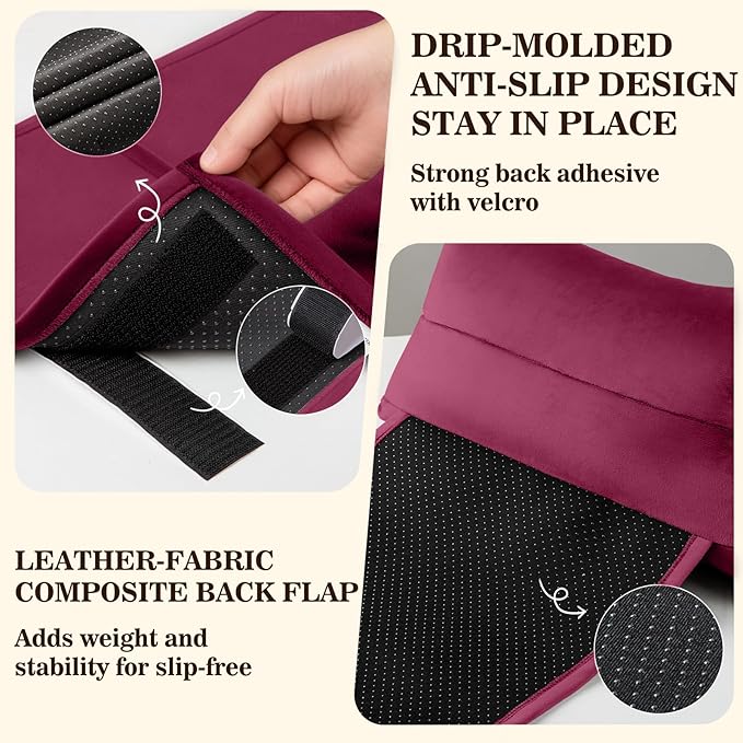Recliner Headrest Pillow, Adjustable Comfort Neck & Head Support Pillow, Soft Velvet Non-Slip Headrest for Pain Relief & Relaxation, Ideal for Recliner, Couch, Chair, Sofa