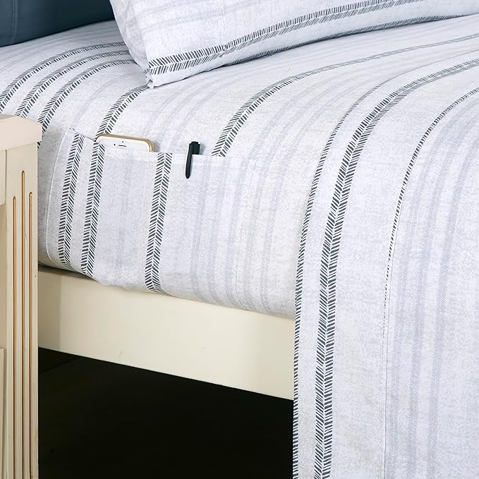 Elegant Comfort Softest and Coziest 6-Piece Sheet Set - 1500 Premium Hotel Quality Microfiber - Deep Pocket, Wrinkle Resistant 6-Piece Floral Bed Sheet Set, Full, Traci Gray