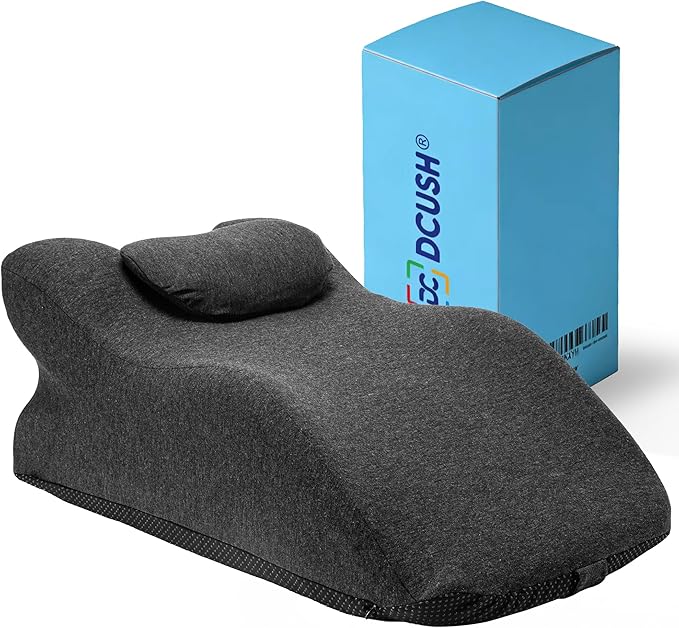 Couples Intimacy Contoured Memory Foam Pillow with Removable Headrest, Wedge Pillows, Massages, Reading, Relaxing & Leg Elevation, Removable Washable Cover, Anti-Slip Base