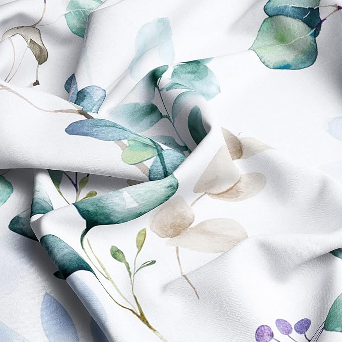 YIYEA Pillow Cases Queen Size Set of 2, Ultra Soft Double Brushed Microfiber Pillowcases Queen, Floral Bed Pillow Covers, Fade Resistant, Easy Slip-On (20"x30")