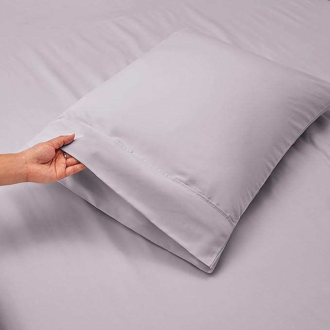 Hearth & Harbor Extra Deep Pocket Sheets - Fits Mattress 18-24 Inches Deep - Extra Deep Pocket Twin XL Sheets Sets - 4 Piece Twin XL Size - Light Lavender