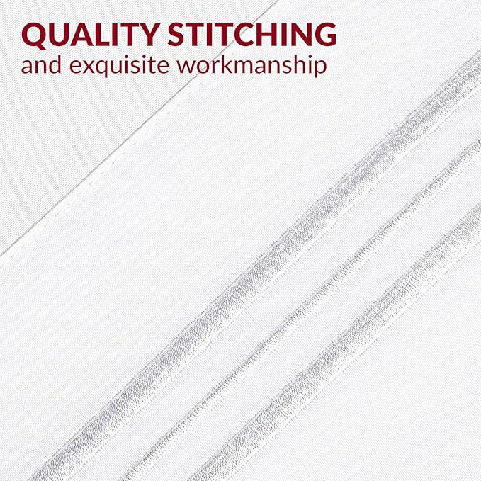 Mellanni Pillow Cases Set - 4 PC Iconic Collection Pillowcases - Hotel Luxury, Extra Soft, Cooling Pillow Covers - Wrinkle, Fade, Stain Resistant (King 20" x 40", White) (Pack of 2)