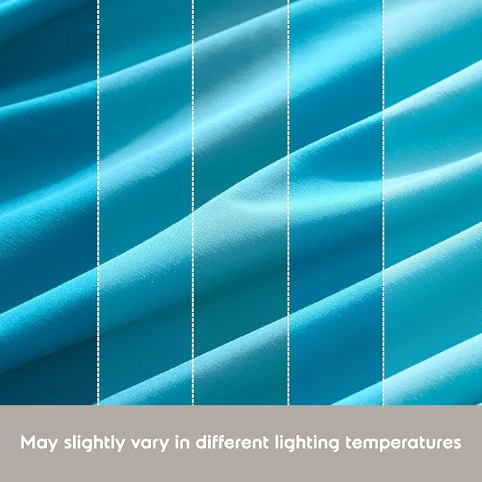 Nestl Extra Deep Twin Sheet Set - 4 Piece Breathable & Cooling Sheets - Hotel Luxury Bedding Set w/18-24 Inch Deep Pockets - Easy & Secure Fit - Super Soft, Wrinkle Free & Comfy - Bright Blue