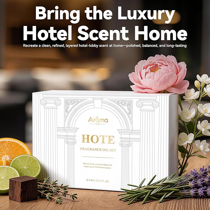 Hotel-Inspired Fragrance Oil Set- 12 x 5 mL Easy to Explore, Easy to Find Your Favorites, Essential Oils for Home for Diffuser My Way Diffuser Oil