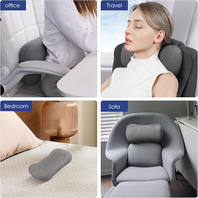COMFYTHERA Cervical Neck Pillow for Pain Relief Sleeping, Small Neck roll Pillow Memory Foam for Stiff Neck Pain Relief, Neck Support Pillow Travel Bolster Pillow for Bed Pillow