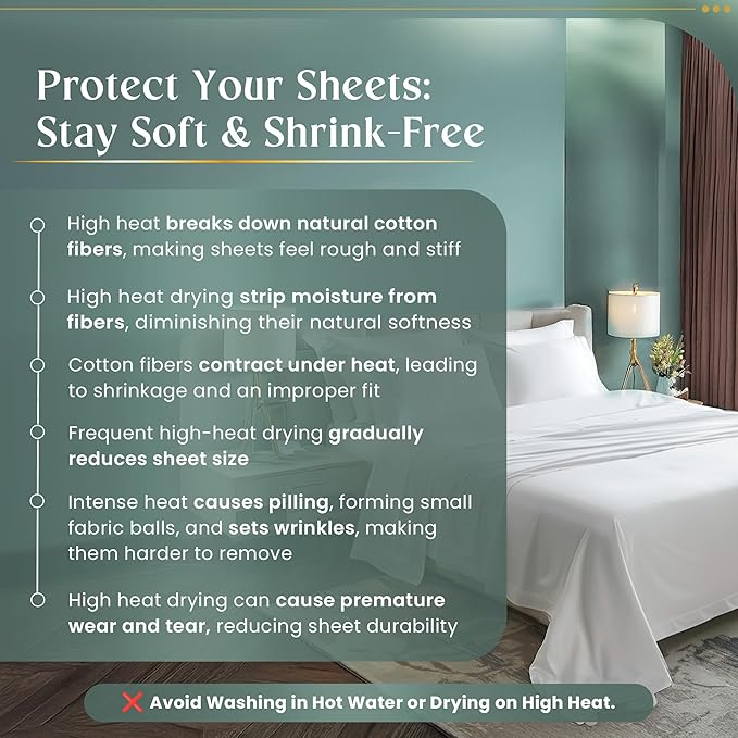 100% Egyptian Cotton Sheets Full Size Bed Set, 15" Deep Pocket Full Sheet Set, 800 Thread Count Cotton Sateen Weave Bed Sheets, Soft Breathable Fully Elasticated Luxury White Bedding For All Seasons