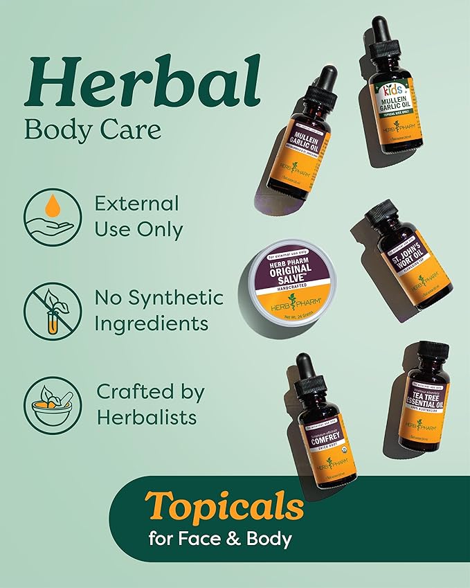 Herb Pharm Arnica Oil – USDA Organic Topical Herbal Oil for Face & Body, Whole Flower Arnica Extract for Massage & Skin Care, Non-GMO, Vegan, 1 fl oz